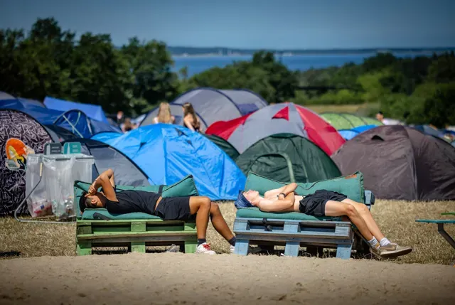 Campingområdet på Nibe Festival